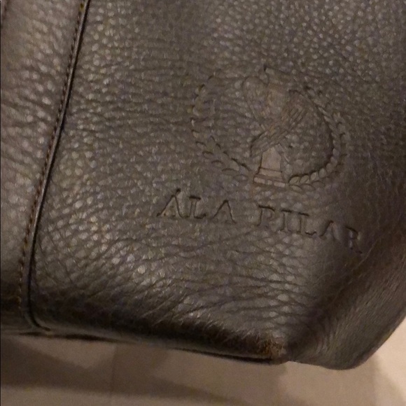 Ala Pilar dark brown leather tote bag - Picture 6 of 8